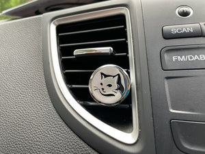 Car Diffuser with 1 tiny bottle of Calm and 1 tiny bottle of Energy and 10 pads