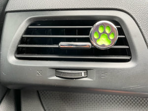 Car Diffuser with 1 tiny bottle of Calm and 1 tiny bottle of Energy and 10 pads